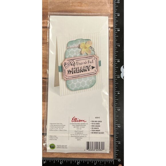 Sizzix You Are Loved Thankful Heart Clear Stamp Set 660643 lindsey serata - Picture 2 of 2